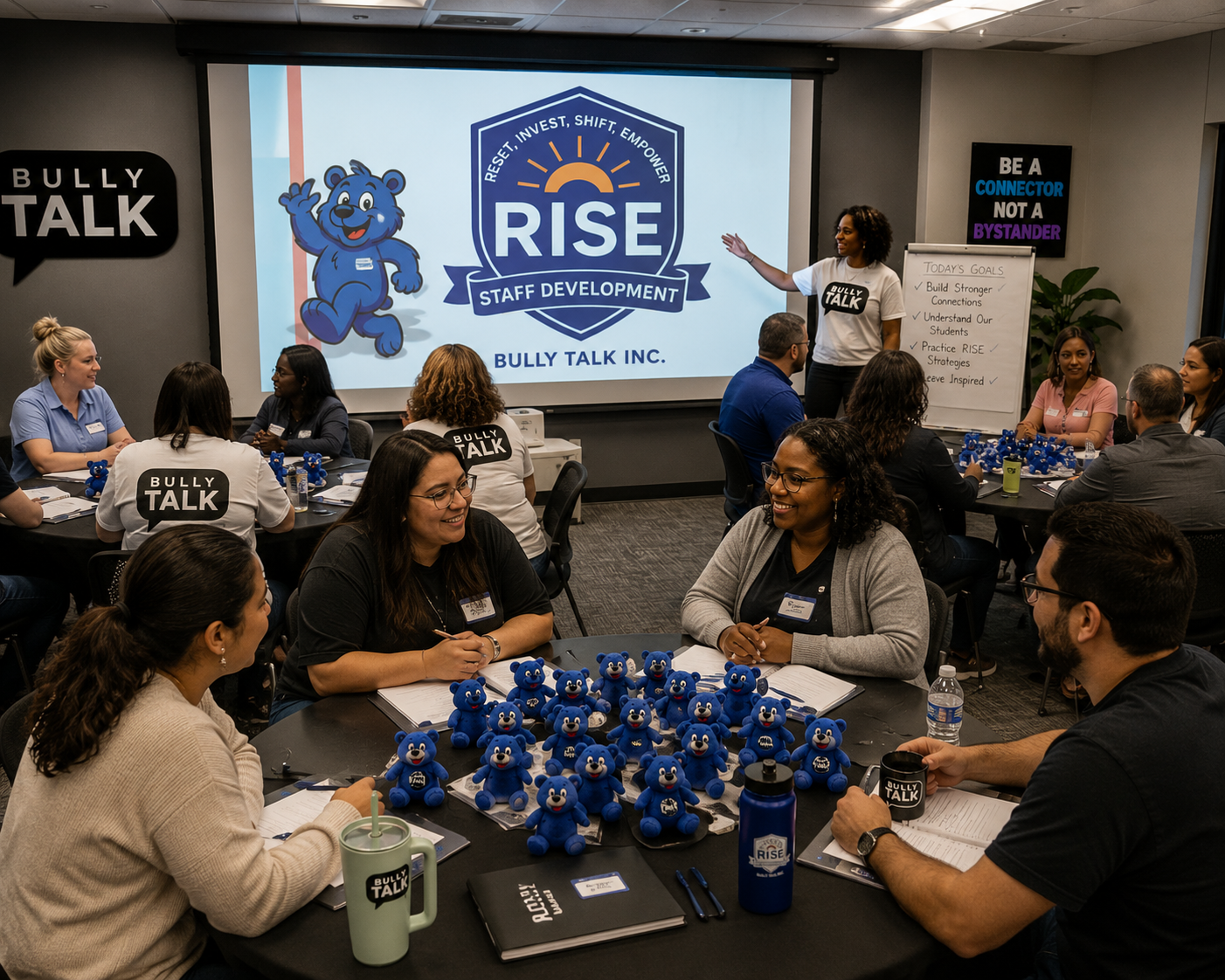 RISE facilitators leading a workshop with educators
